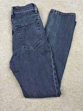 Abercrombie 90s Slim Straight Ultra High Rise Jeans Black Wash Minimalist 23/000